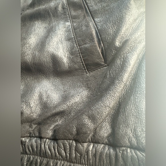 REMY vintage 80's Men's Lamb Skin Leather Bomber Jacket, Black, size 38 MODERN - Picture 11 of 13